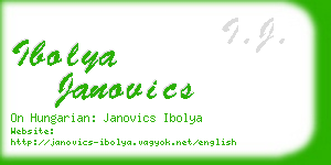 ibolya janovics business card